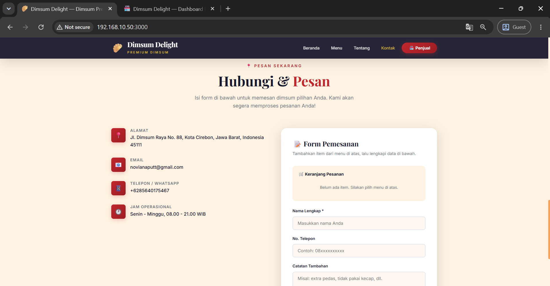 Server Monitoring pada Sistem Pemesanan Dimsum 2
