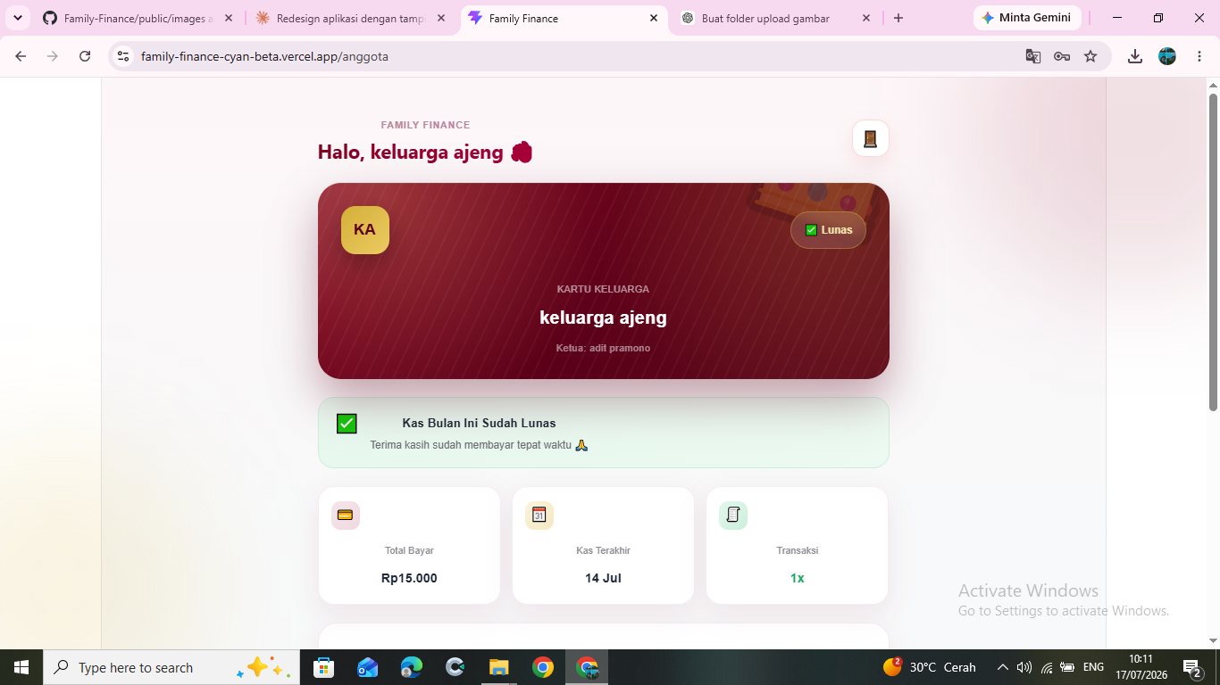 Family Finance - Sistem Informasi Pengelolaan Kas Keluarga 2