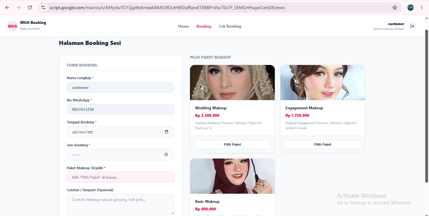Sistem Informasi Booking Layanan Berbasis Web 3