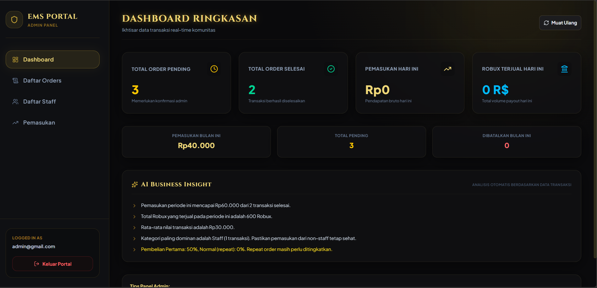 Sistem Manajemen Order dan Pembayaran Digital Berbasis Web 4
