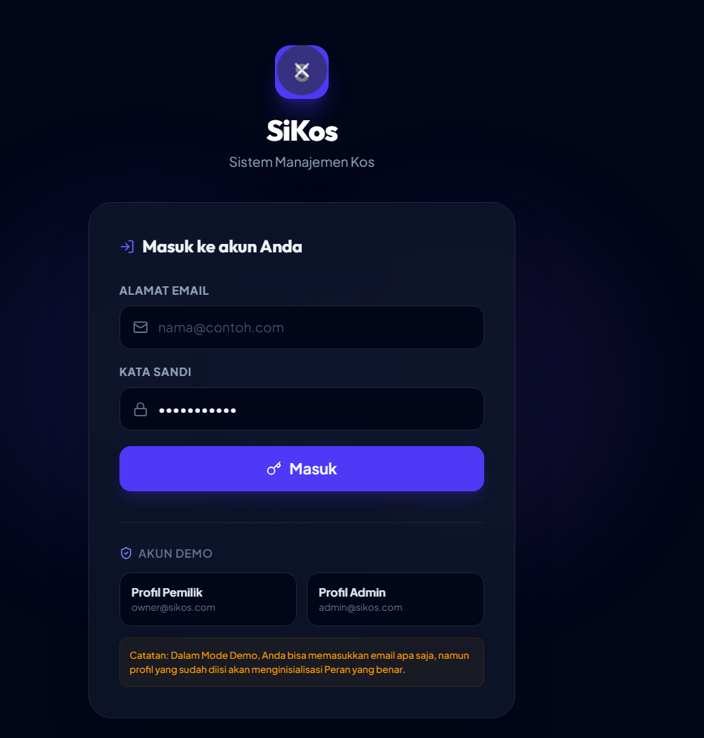 SiKos — Sistem Manajemen Kos Digital