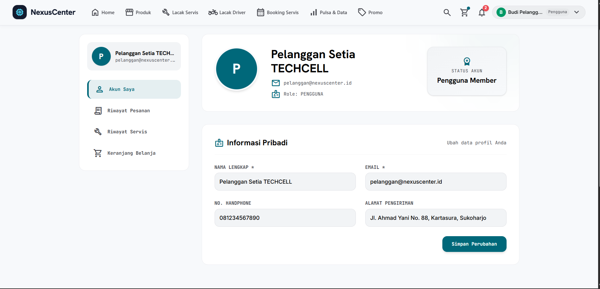Profil Menu
